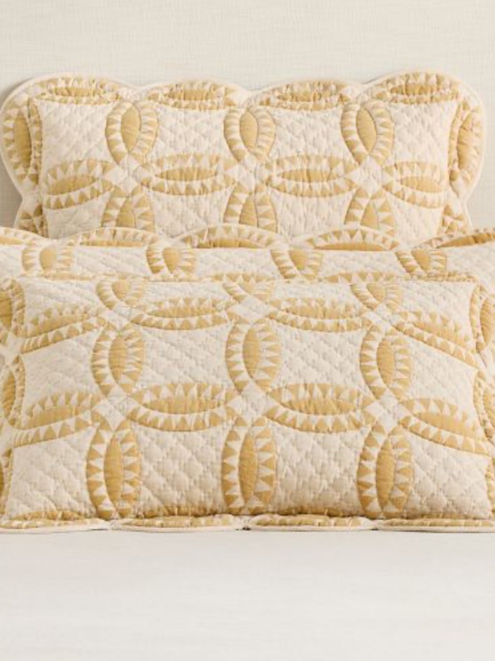 Pottery Barn Cooper Quilted Euro Pillow Sham Yellow Gold 1 NWOT
